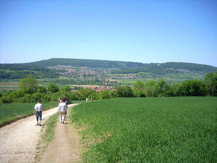 Weg von Kirchehrenbach zum Walberla, Blick talwrts (Mai 2011)