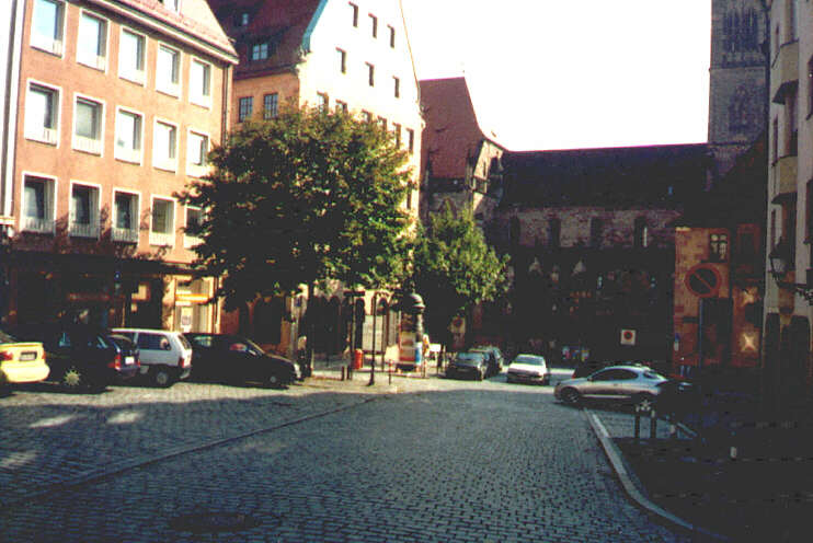 Blick vom Albrecht-Drer-Platz zum Sebalder Platz (Oktober 2000)