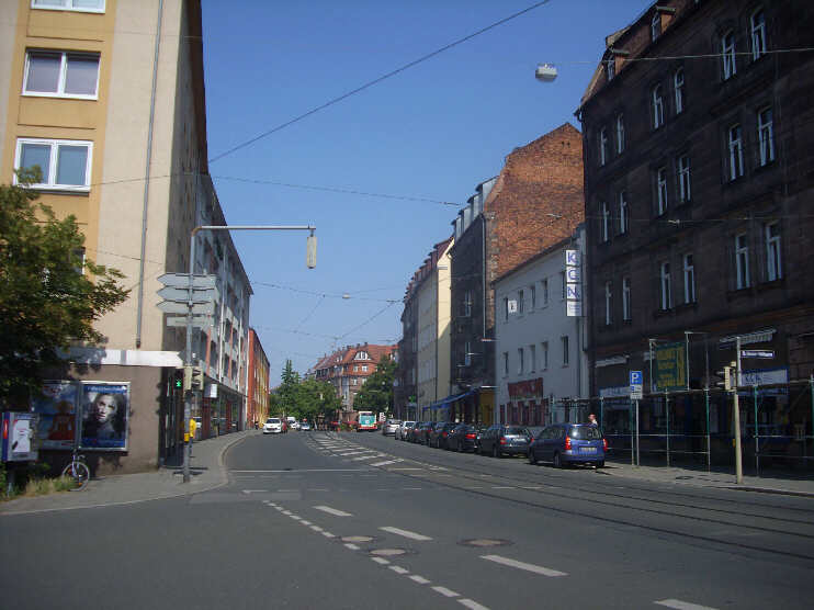 Blick von der St.-Johannis-Mhlgasse in die Johannisstrae (Juli 2013)