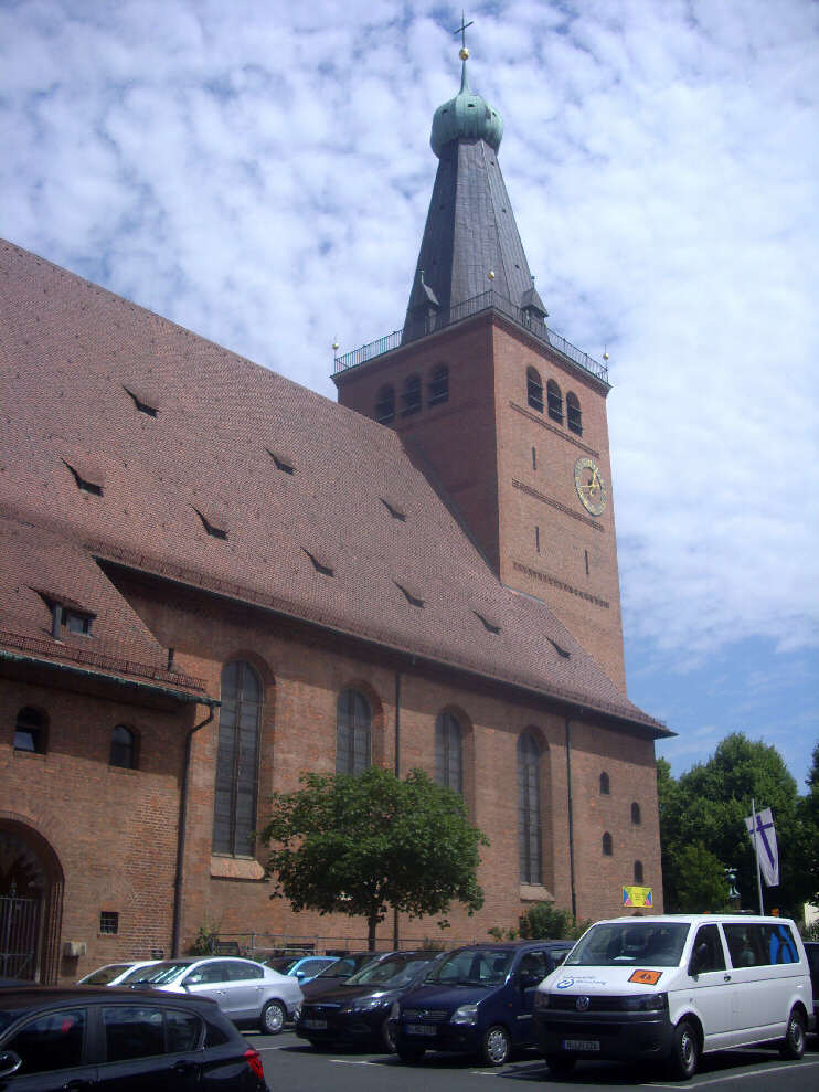 Friedenskirche, von der Ketzelstrae aus gesehen (Juli 2017)