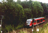 Vogtlandbahn am Teufelsberg in Hof