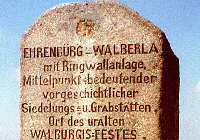 Gedenkstein auf dem Walberla