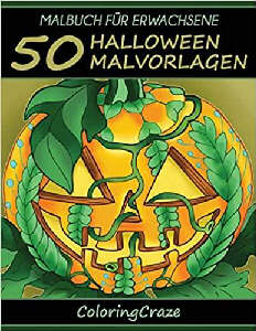 Malbuch fr Erwachsene: 50 Halloween-Malvorlagen (Buch)