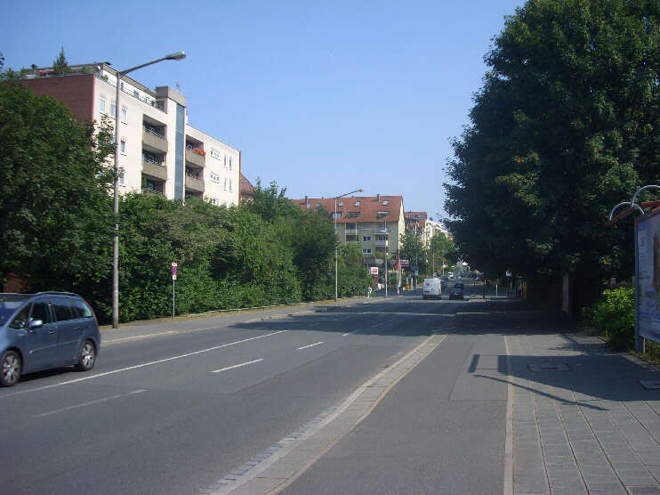 Blick von der Johannisbrücke nach St. Johannis (Juli 2013)