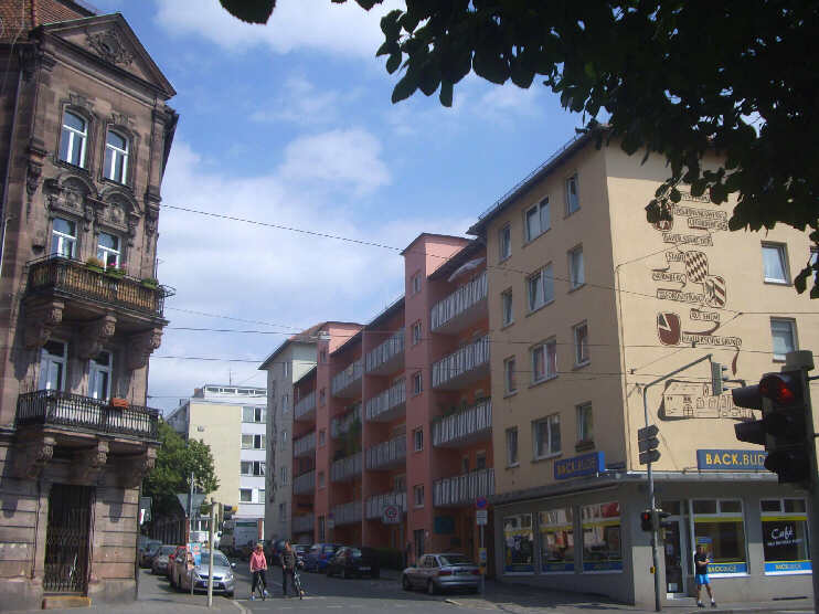 St.-Johannis-Mühlgasse, Blickrichtung Burgschmietstraße (August 2013)