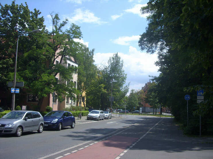 Vestnertorgraben, Blickrichtung Maxtor (Juli 2014)