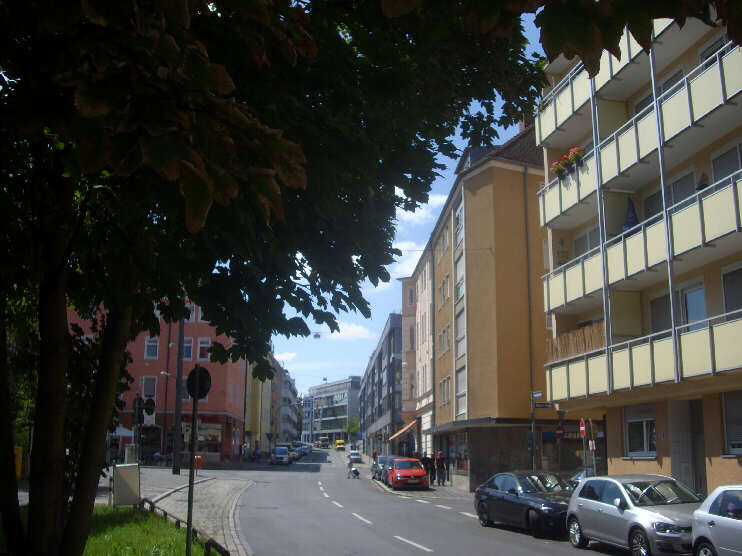 Maxfeldstraße, Blickrichtung Maxtor (August 2017)