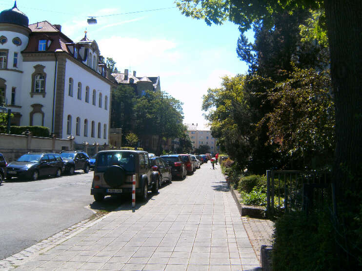 Campestraße, Richtung Burgschmietstraße (August 2017)