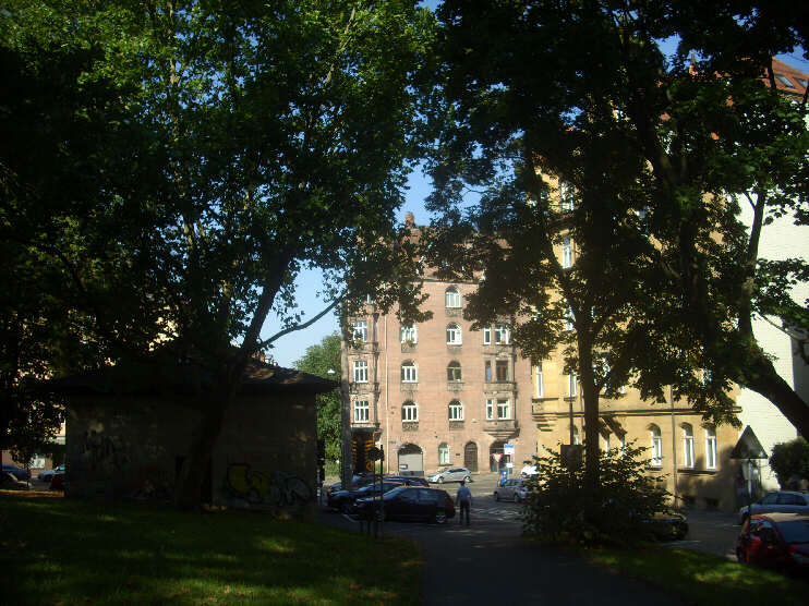 Blick vom Kühberg auf die Bucher Straße (August 2015)