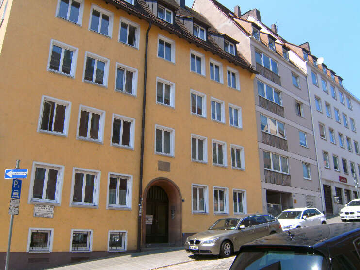 Haus Burgstraße 21 (Türbogen): Hier wohnte Michael Wolgemut (Juni 2017)