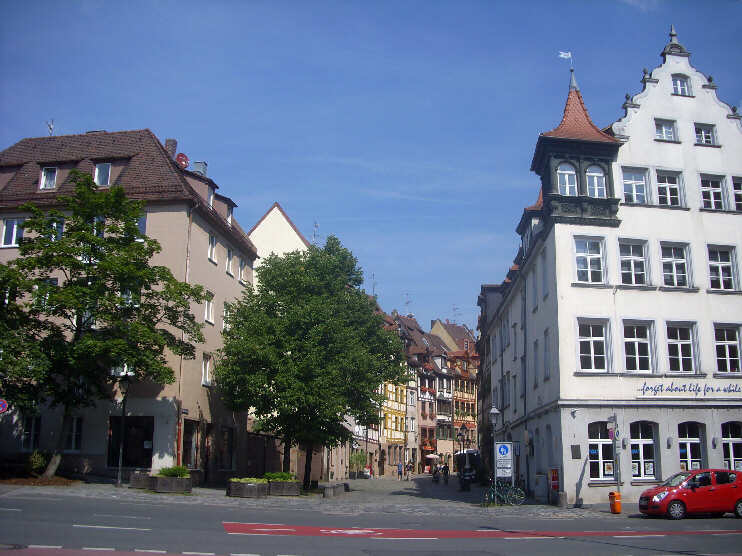 Blick vom Maxplatz in die Weißgerbergasse (August 2013)